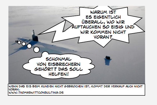 Eisbrecher im Kontaktprozess von Möbelverkäufern